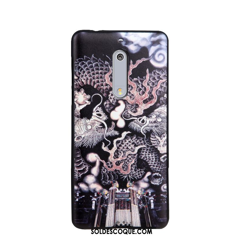 Coque Nokia 5 Téléphone Portable Protection Gaufrage Étui Multicolore Soldes