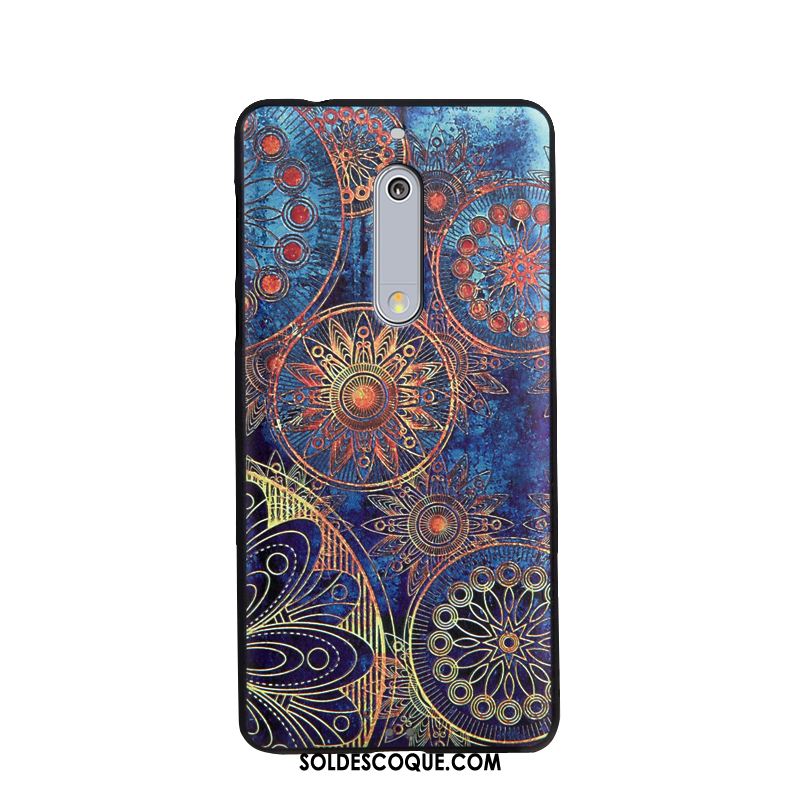 Coque Nokia 5 Téléphone Portable Protection Gaufrage Étui Multicolore Soldes