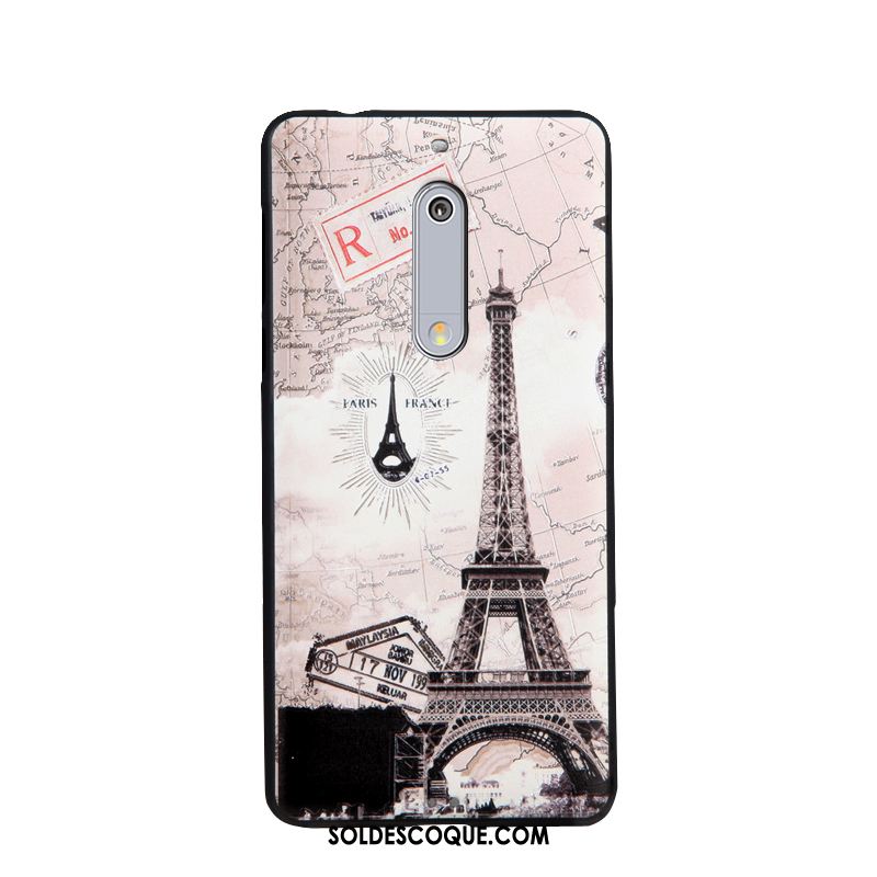 Coque Nokia 5 Téléphone Portable Protection Gaufrage Étui Multicolore Soldes