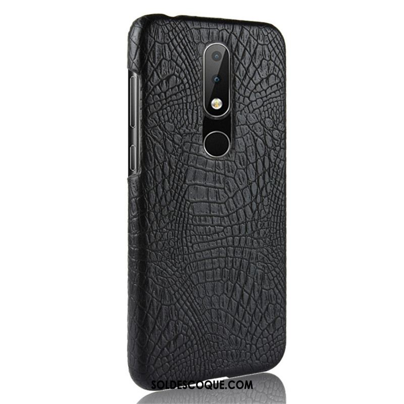 Coque Nokia 6.1 Difficile Étui Bleu Légères Cuir Housse Soldes