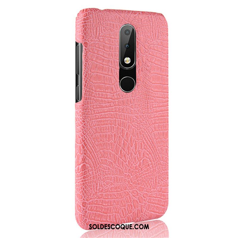 Coque Nokia 6.1 Difficile Étui Bleu Légères Cuir Housse Soldes