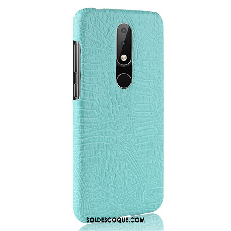 Coque Nokia 6.1 Difficile Étui Bleu Légères Cuir Housse Soldes