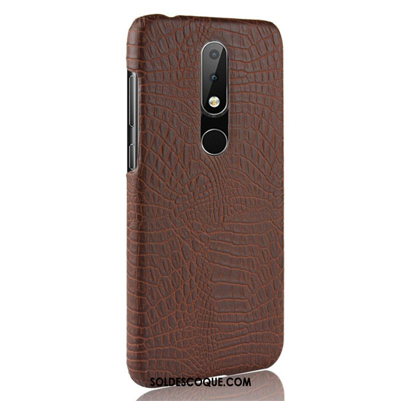 Coque Nokia 6.1 Difficile Étui Bleu Légères Cuir Housse Soldes