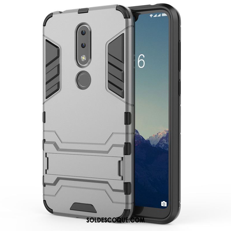 Coque Nokia 6.1 Gris Protection Difficile Coque En Silicone Étui Pas Cher