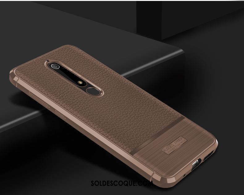 Coque Nokia 6.1 Incassable Téléphone Portable Protection Modèle Fleurie Litchi Soldes