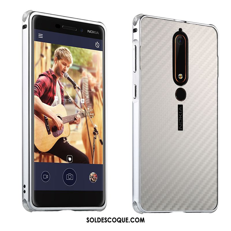 Coque Nokia 6.1 Protection Étui Téléphone Portable Fibre Border Pas Cher