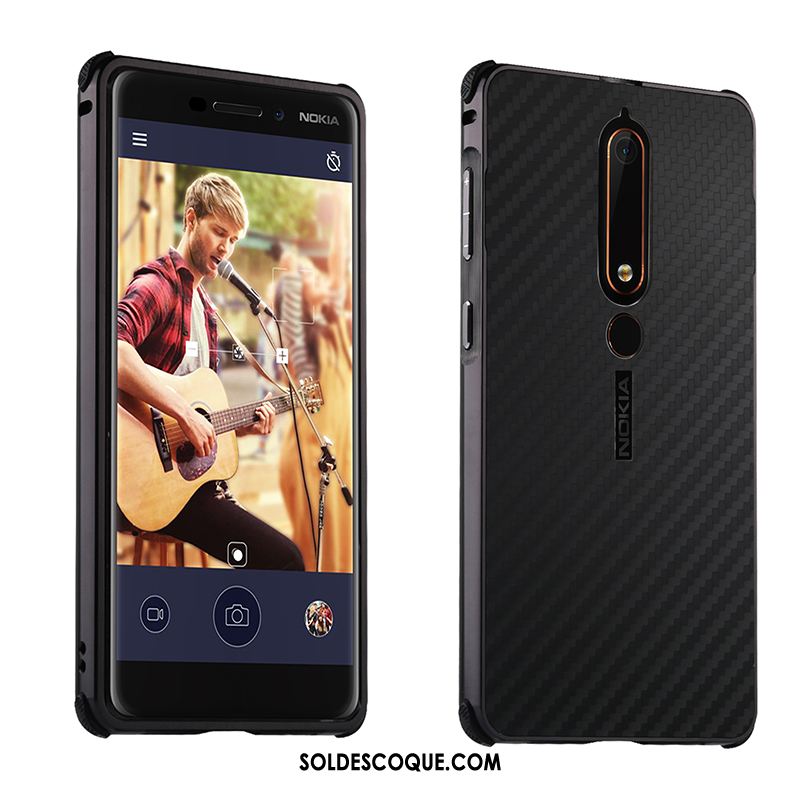 Coque Nokia 6.1 Protection Étui Téléphone Portable Fibre Border Pas Cher