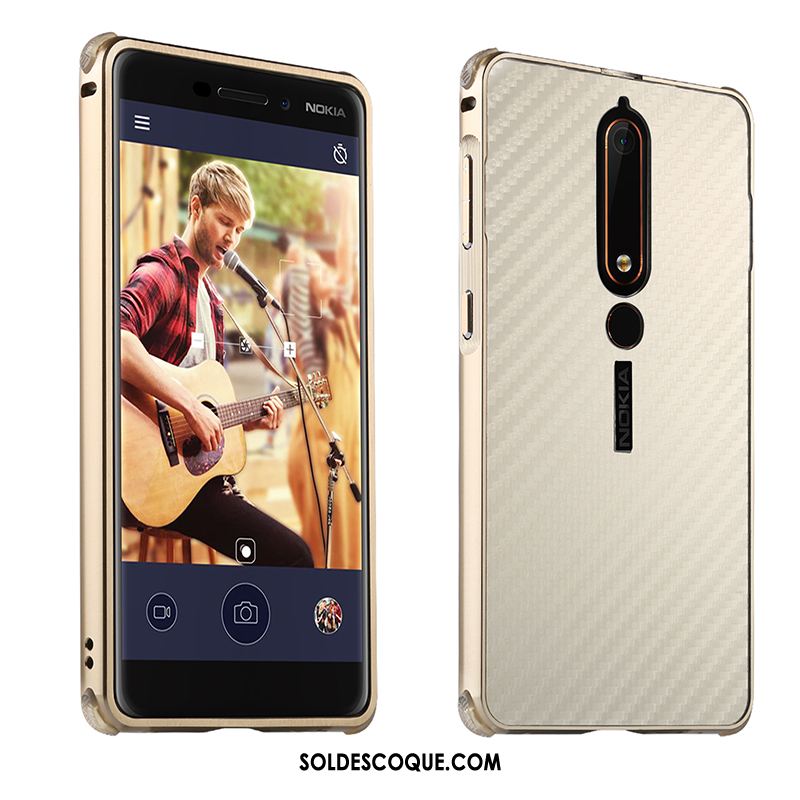 Coque Nokia 6.1 Protection Étui Téléphone Portable Fibre Border Pas Cher