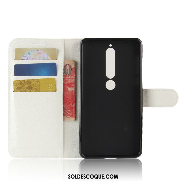 Coque Nokia 6.1 Support Étui En Cuir Portefeuille Noir Téléphone Portable En Ligne