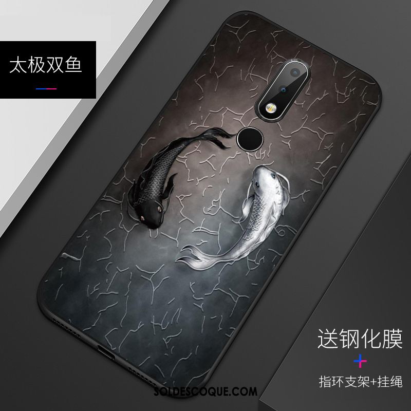 Coque Nokia 6.1 Tout Compris Téléphone Portable Gaufrage Personnalité Incassable Pas Cher