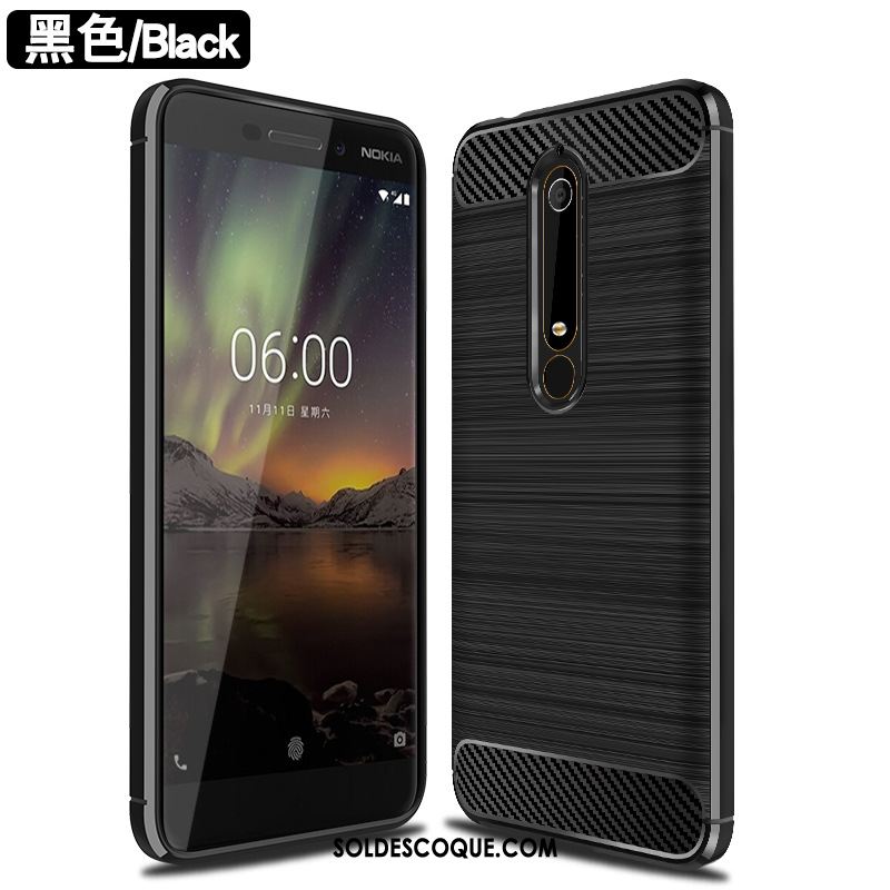 Coque Nokia 6.1 Téléphone Portable Nouveau Protection Incassable Noir Pas Cher