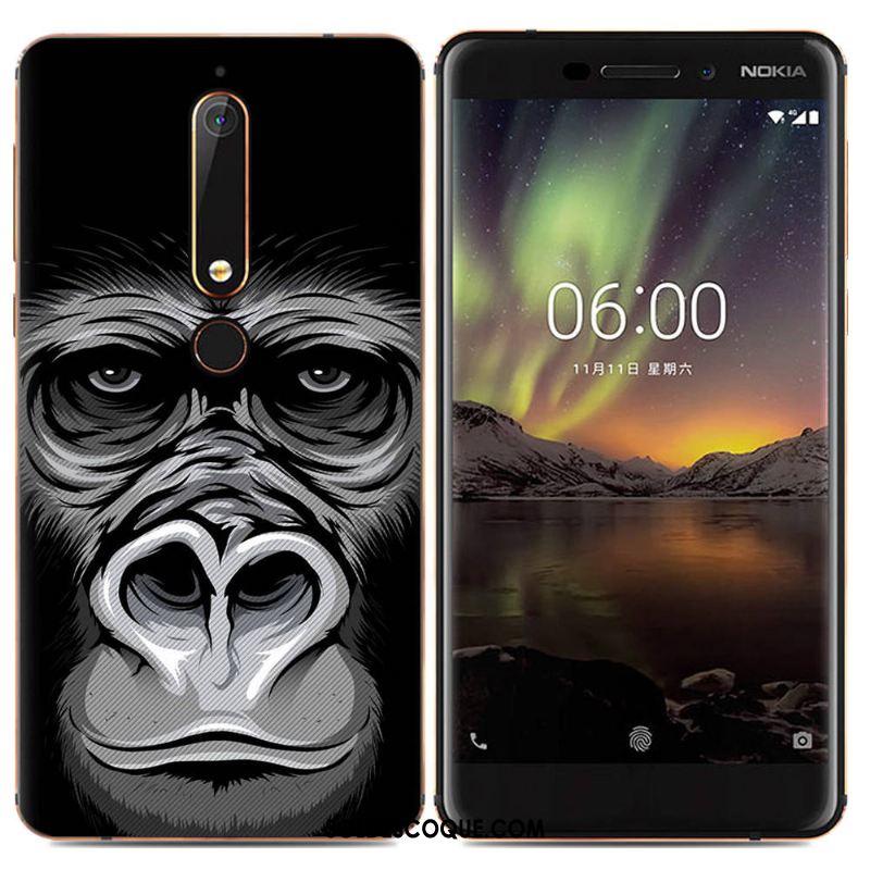 Coque Nokia 6.1 Étui Téléphone Portable Multicolore Fluide Doux Créatif En Ligne