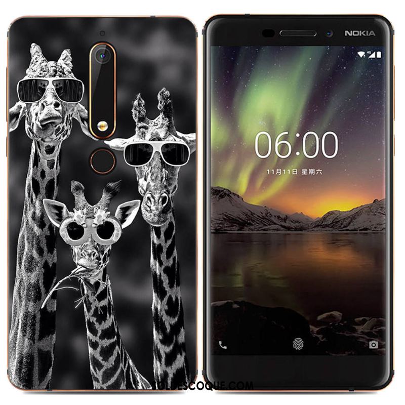 Coque Nokia 6.1 Étui Téléphone Portable Multicolore Fluide Doux Créatif En Ligne