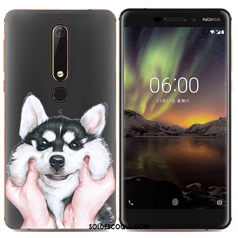 Coque Nokia 6.1 Étui Téléphone Portable Multicolore Fluide Doux Créatif En Ligne