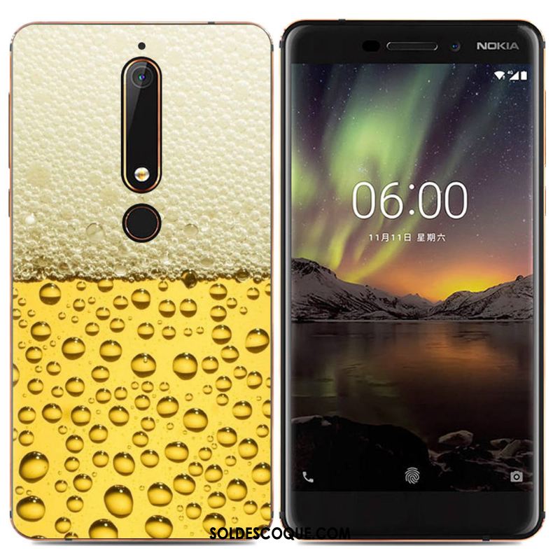 Coque Nokia 6.1 Étui Téléphone Portable Multicolore Fluide Doux Créatif En Ligne