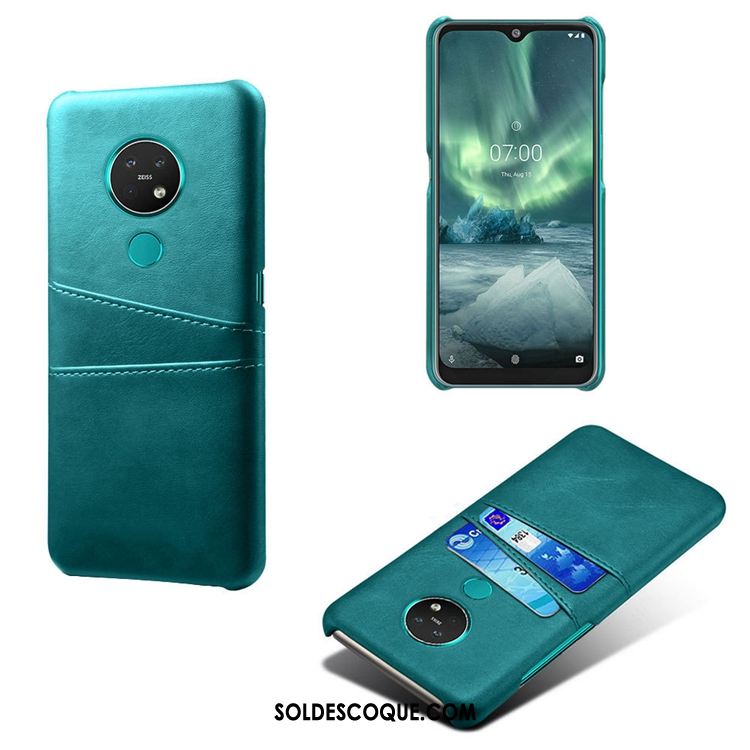 Coque Nokia 6.2 Carte Petit Bleu Modèle Fleurie Cuir En Vente