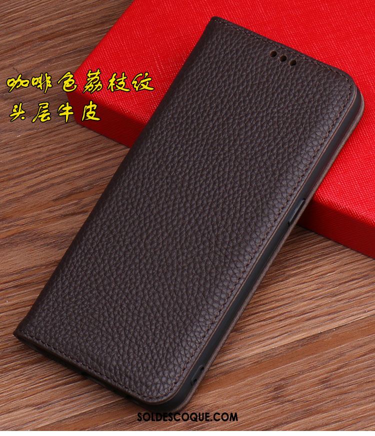 Coque Nokia 6.2 Modèle Fleurie Cuir Véritable Incassable Téléphone Portable Litchi Soldes