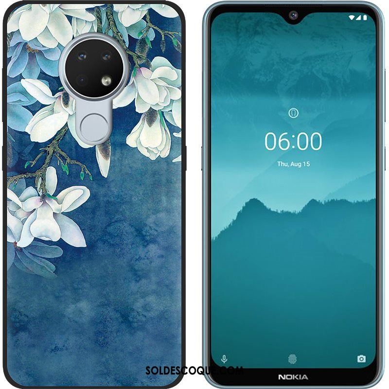 Coque Nokia 6.2 Tendance Violet Créatif Noir Peinture Pas Cher