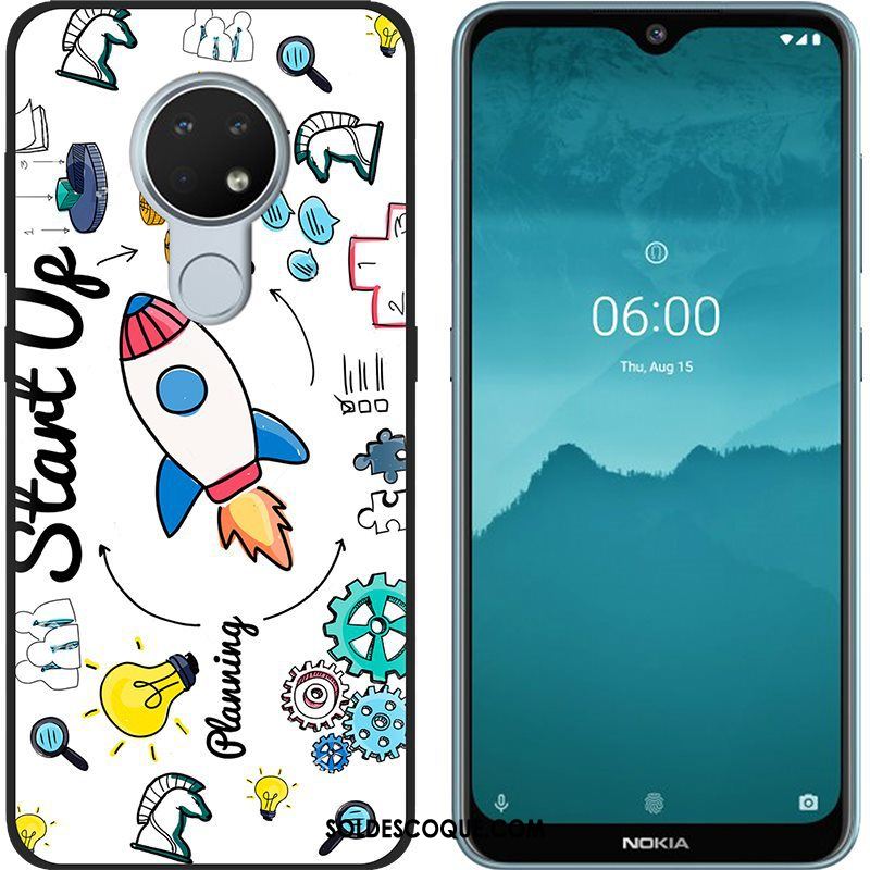 Coque Nokia 6.2 Tendance Violet Créatif Noir Peinture Pas Cher