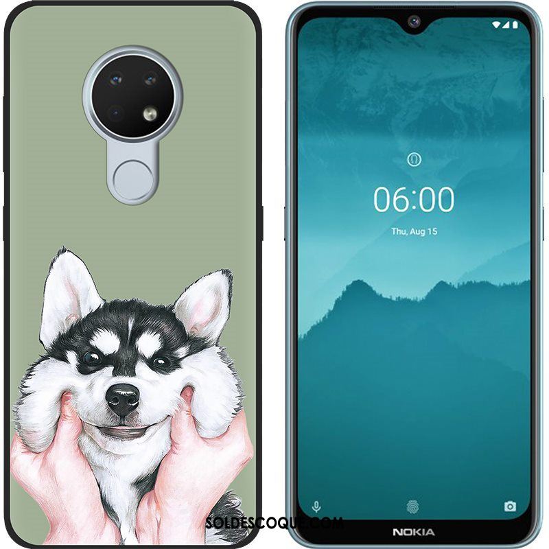 Coque Nokia 6.2 Tendance Violet Créatif Noir Peinture Pas Cher