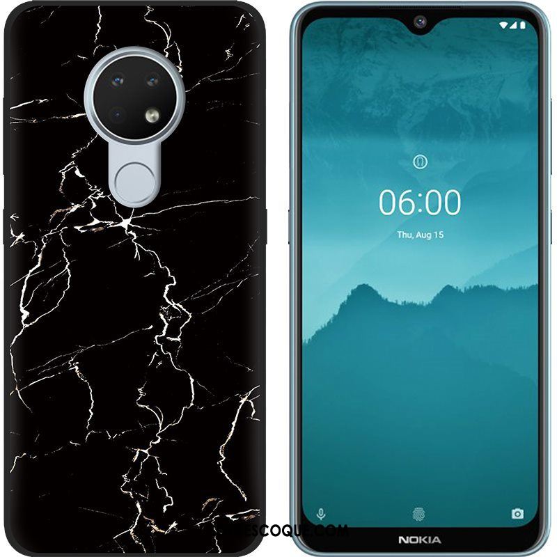 Coque Nokia 6.2 Tendance Violet Créatif Noir Peinture Pas Cher