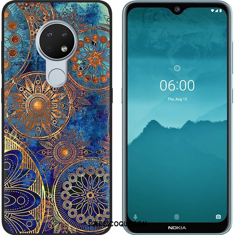 Coque Nokia 6.2 Tendance Violet Créatif Noir Peinture Pas Cher