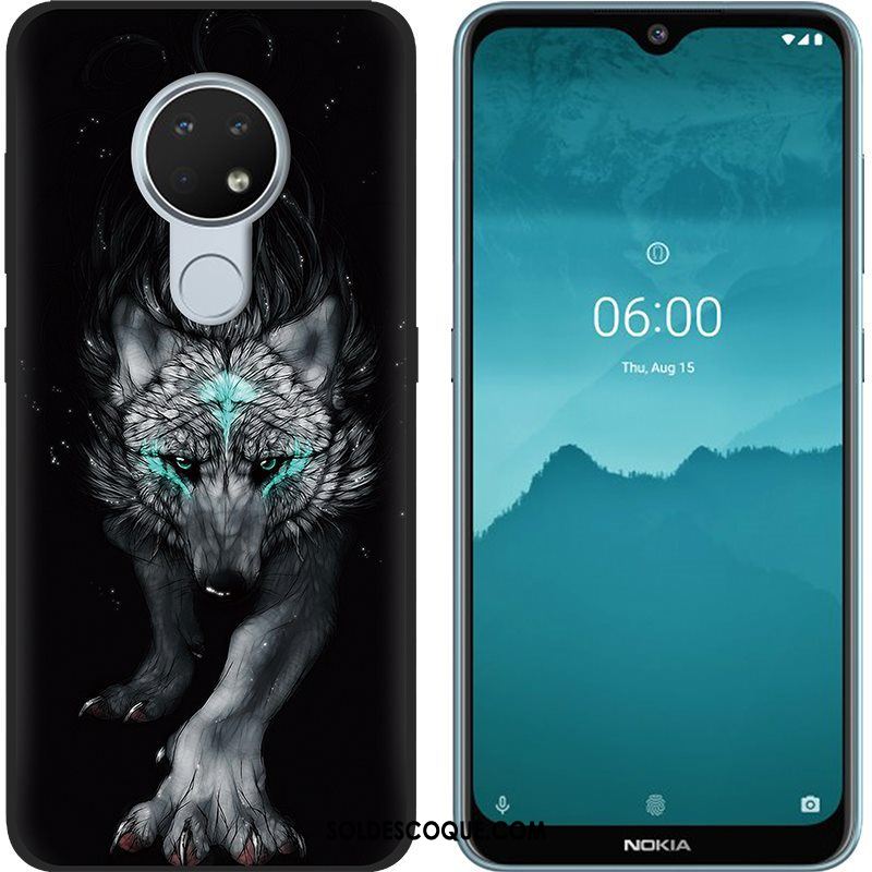 Coque Nokia 6.2 Tendance Violet Créatif Noir Peinture Pas Cher