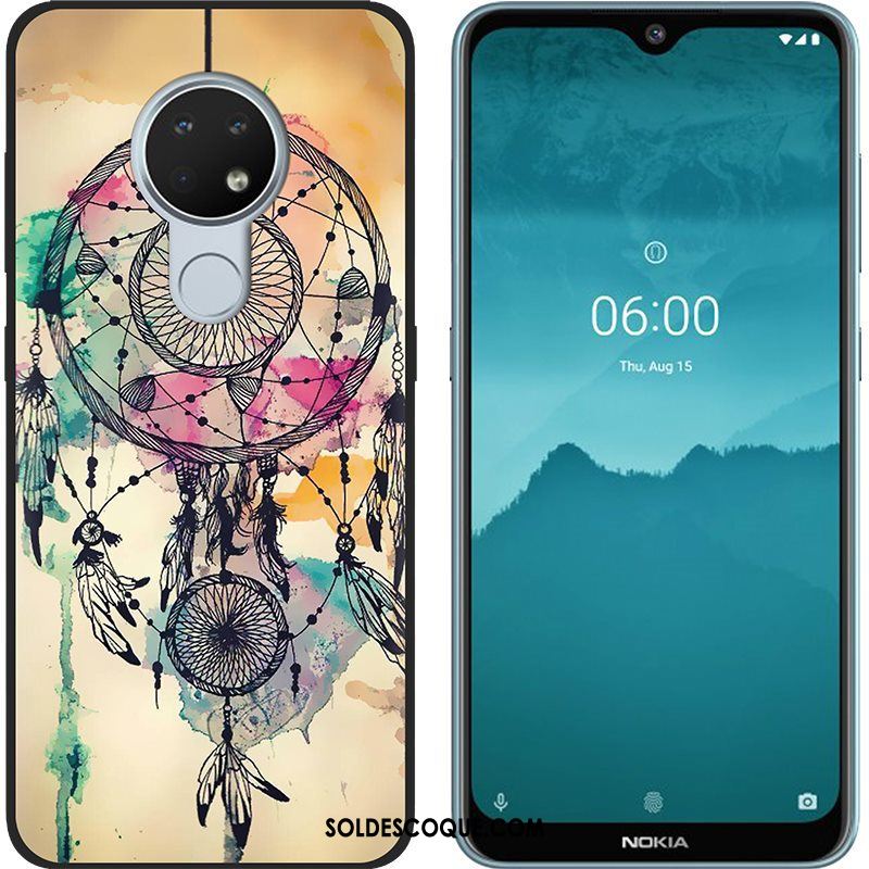 Coque Nokia 6.2 Tendance Violet Créatif Noir Peinture Pas Cher