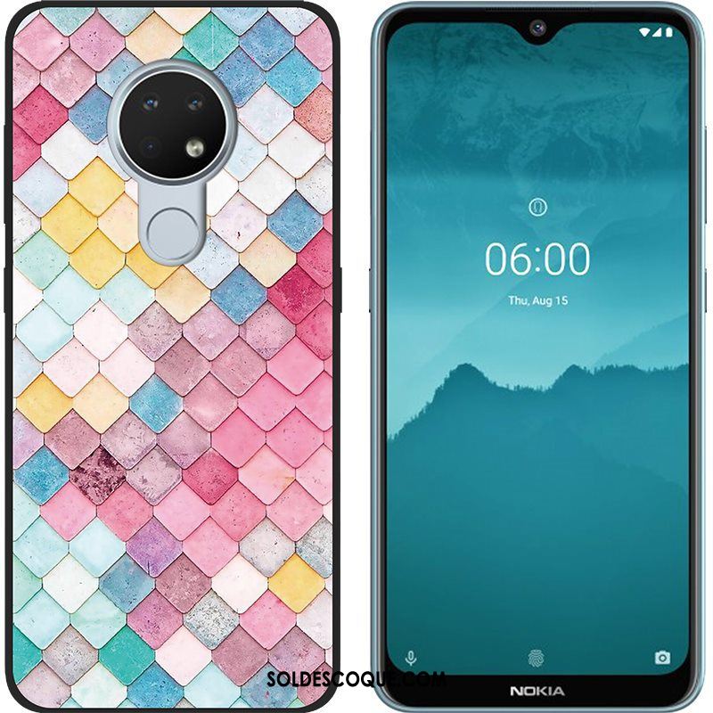 Coque Nokia 6.2 Tendance Violet Créatif Noir Peinture Pas Cher