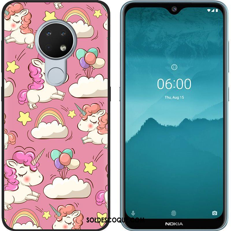 Coque Nokia 6.2 Tendance Violet Créatif Noir Peinture Pas Cher