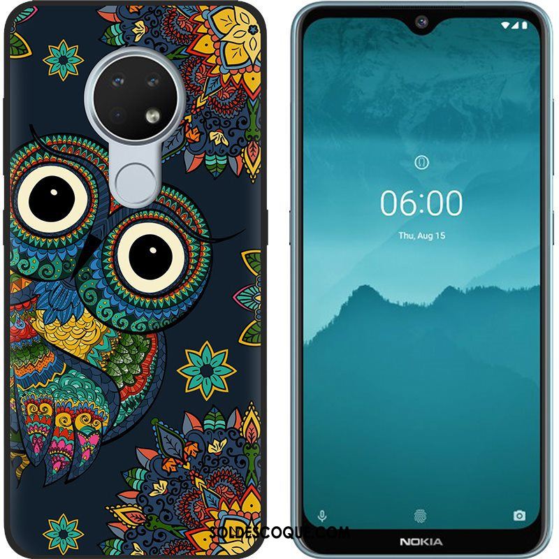 Coque Nokia 6.2 Tendance Violet Créatif Noir Peinture Pas Cher