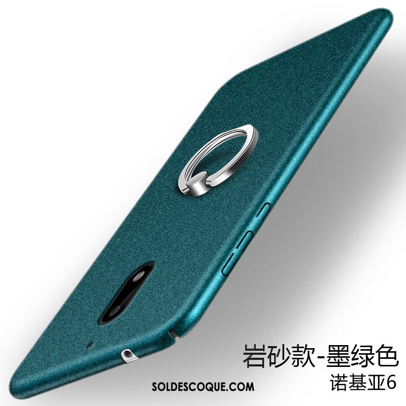 Coque Nokia 6 Bleu Délavé En Daim Tout Compris Incassable Étui Soldes