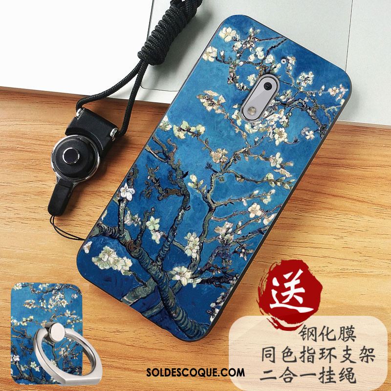 Coque Nokia 6 Bleu Fluide Doux Protection Incassable Silicone Pas Cher