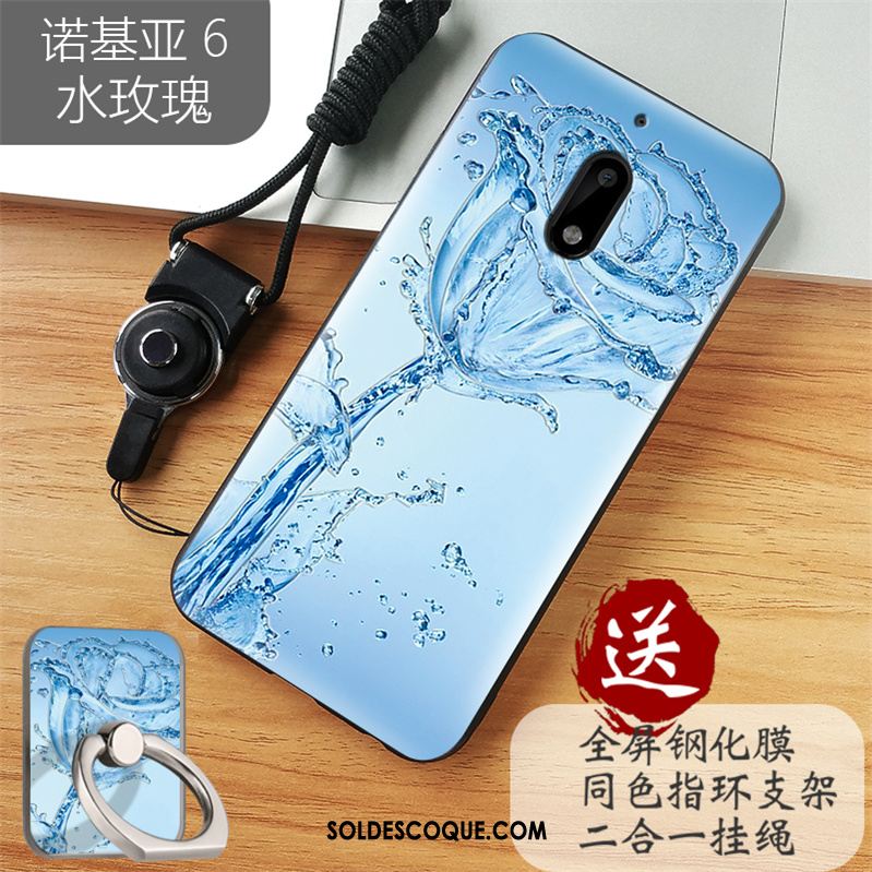 Coque Nokia 6 Bleu Fluide Doux Protection Incassable Silicone Pas Cher