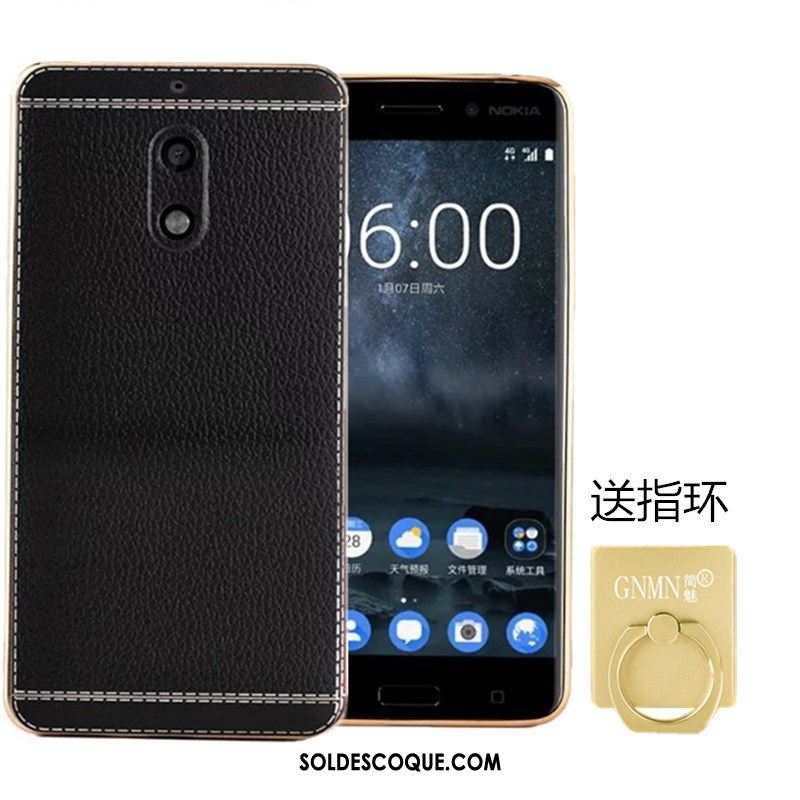 Coque Nokia 6 Modèle Fleurie Fluide Doux Silicone Étui Cuir Soldes