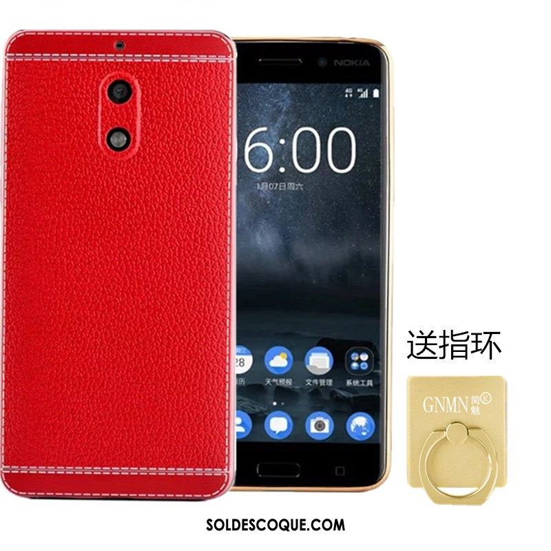 Coque Nokia 6 Modèle Fleurie Fluide Doux Silicone Étui Cuir Soldes