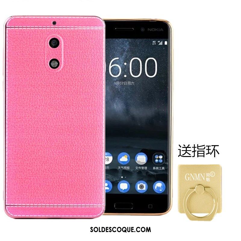 Coque Nokia 6 Modèle Fleurie Fluide Doux Silicone Étui Cuir Soldes