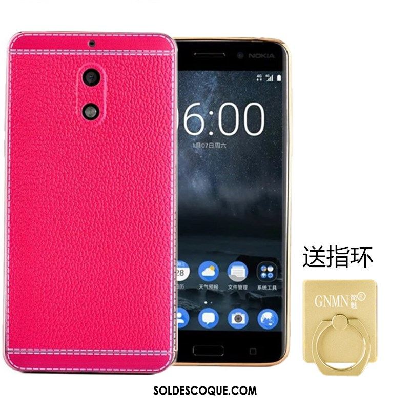 Coque Nokia 6 Modèle Fleurie Fluide Doux Silicone Étui Cuir Soldes