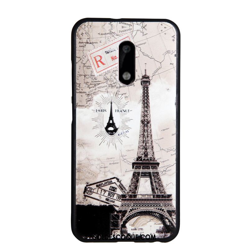 Coque Nokia 6 Noir Protection Silicone Incassable Délavé En Daim Housse Pas Cher