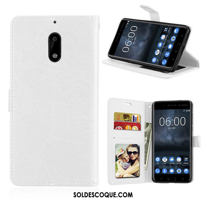 Coque Nokia 6 Portefeuille Incassable Téléphone Portable Silicone Protection Pas Cher