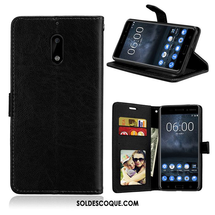Coque Nokia 6 Portefeuille Incassable Téléphone Portable Silicone Protection Pas Cher