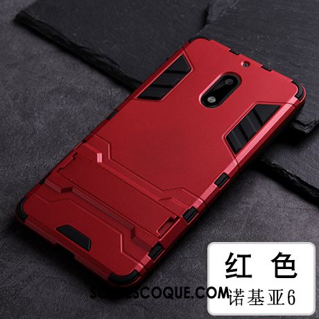 Coque Nokia 6 Rouge Tendance Fluide Doux Personnalité Incassable France