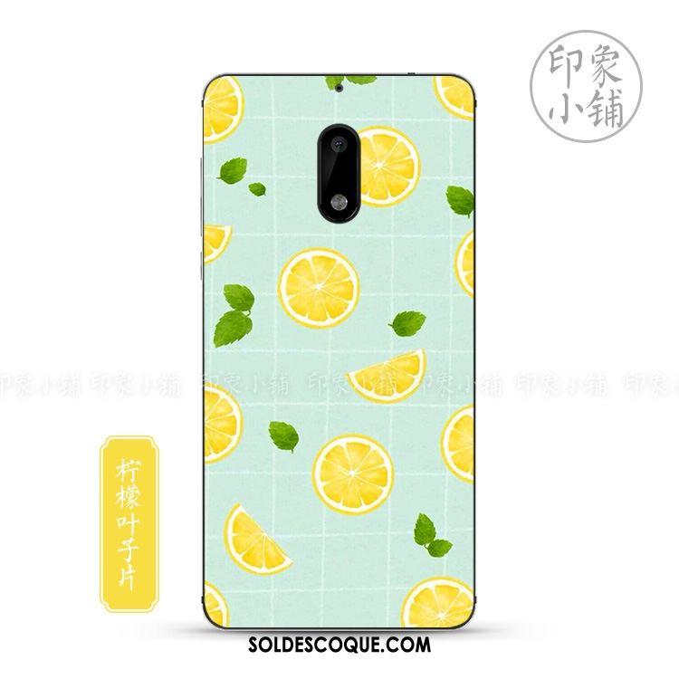 Coque Nokia 6 Silicone Fluide Doux Art Simple Fruit Pas Cher