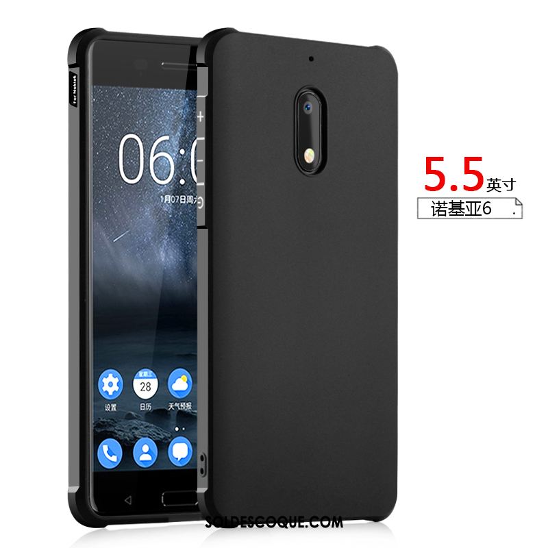 Coque Nokia 6 Silicone Fluide Doux Protection Noir Personnalité Soldes