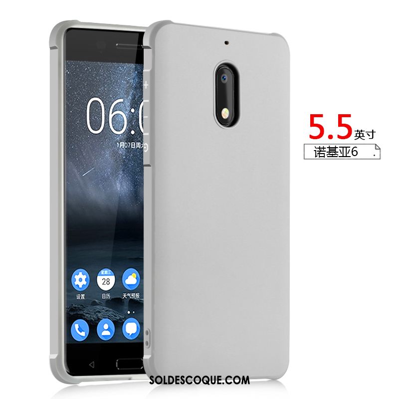 Coque Nokia 6 Silicone Fluide Doux Protection Noir Personnalité Soldes