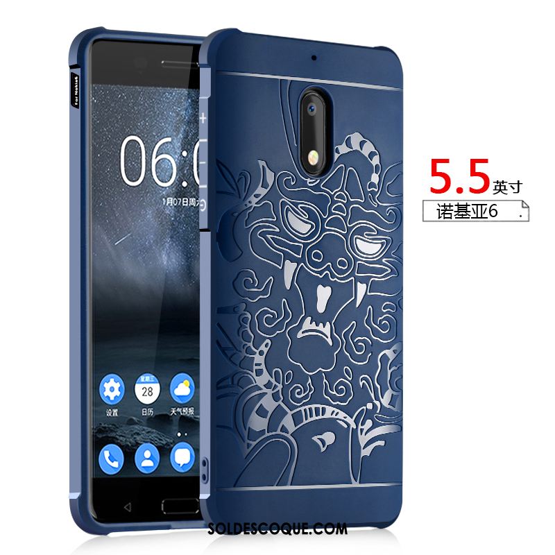 Coque Nokia 6 Silicone Fluide Doux Protection Noir Personnalité Soldes