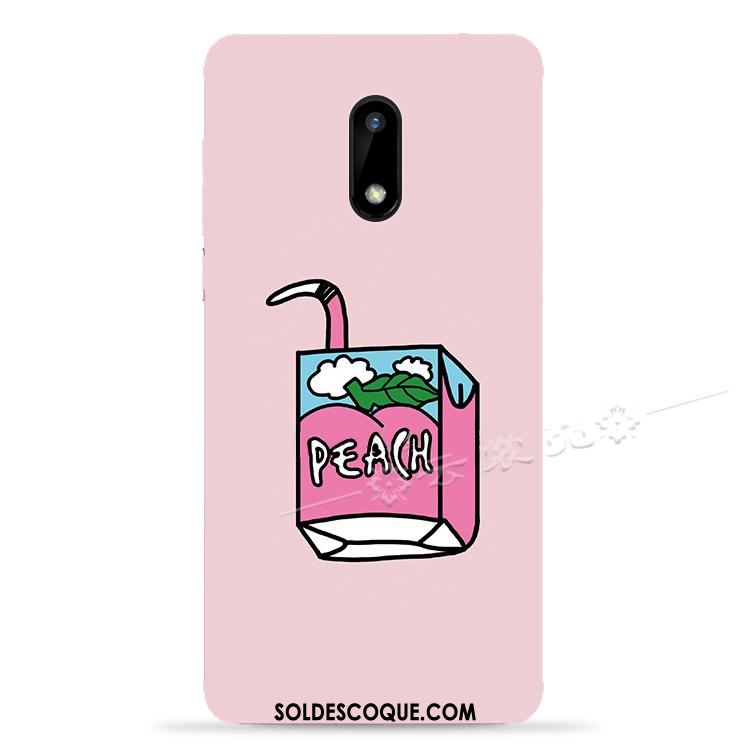 Coque Nokia 6 Silicone Étui Dessin Animé Protection Rose Pas Cher