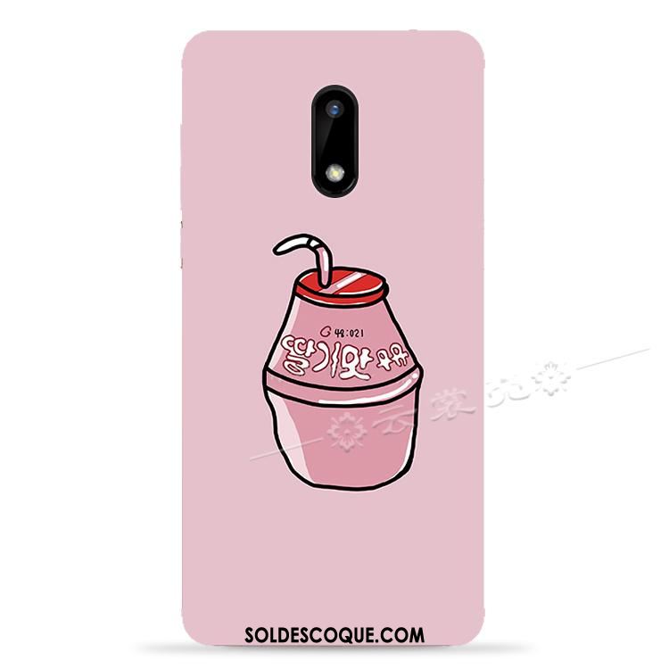 Coque Nokia 6 Silicone Étui Dessin Animé Protection Rose Pas Cher