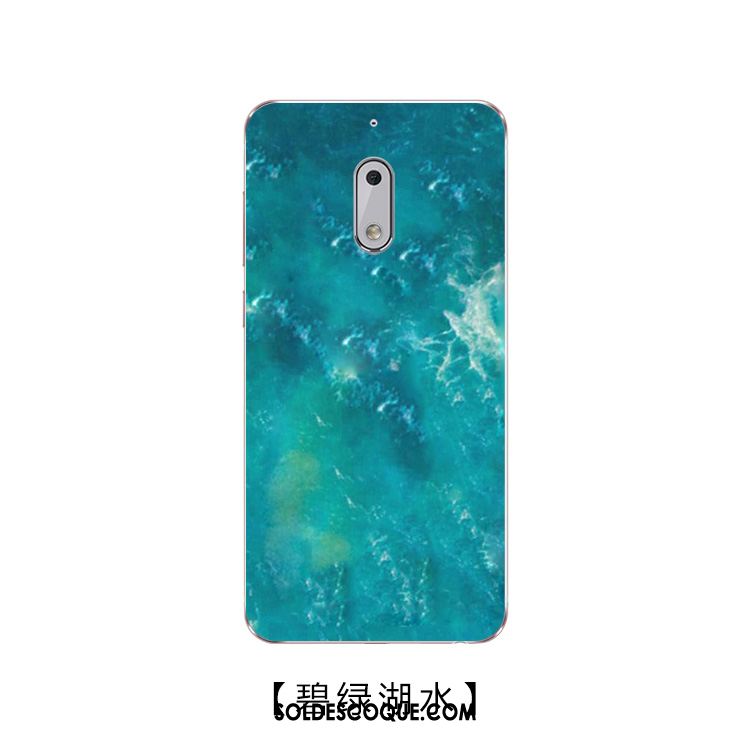 Coque Nokia 6 Vert Grand Téléphone Portable Vagues Beau En Ligne