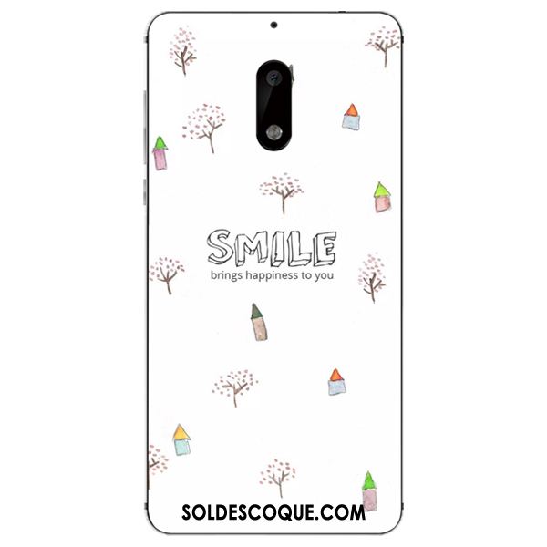 Coque Nokia 6 Étui Blanc Simple Téléphone Portable Fruit Housse Soldes